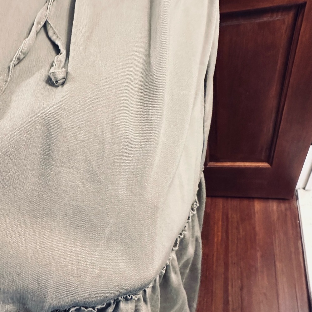 Lands' End Khaki Sleeveless Tiered Maxi Dress - Picture 6 of 8
